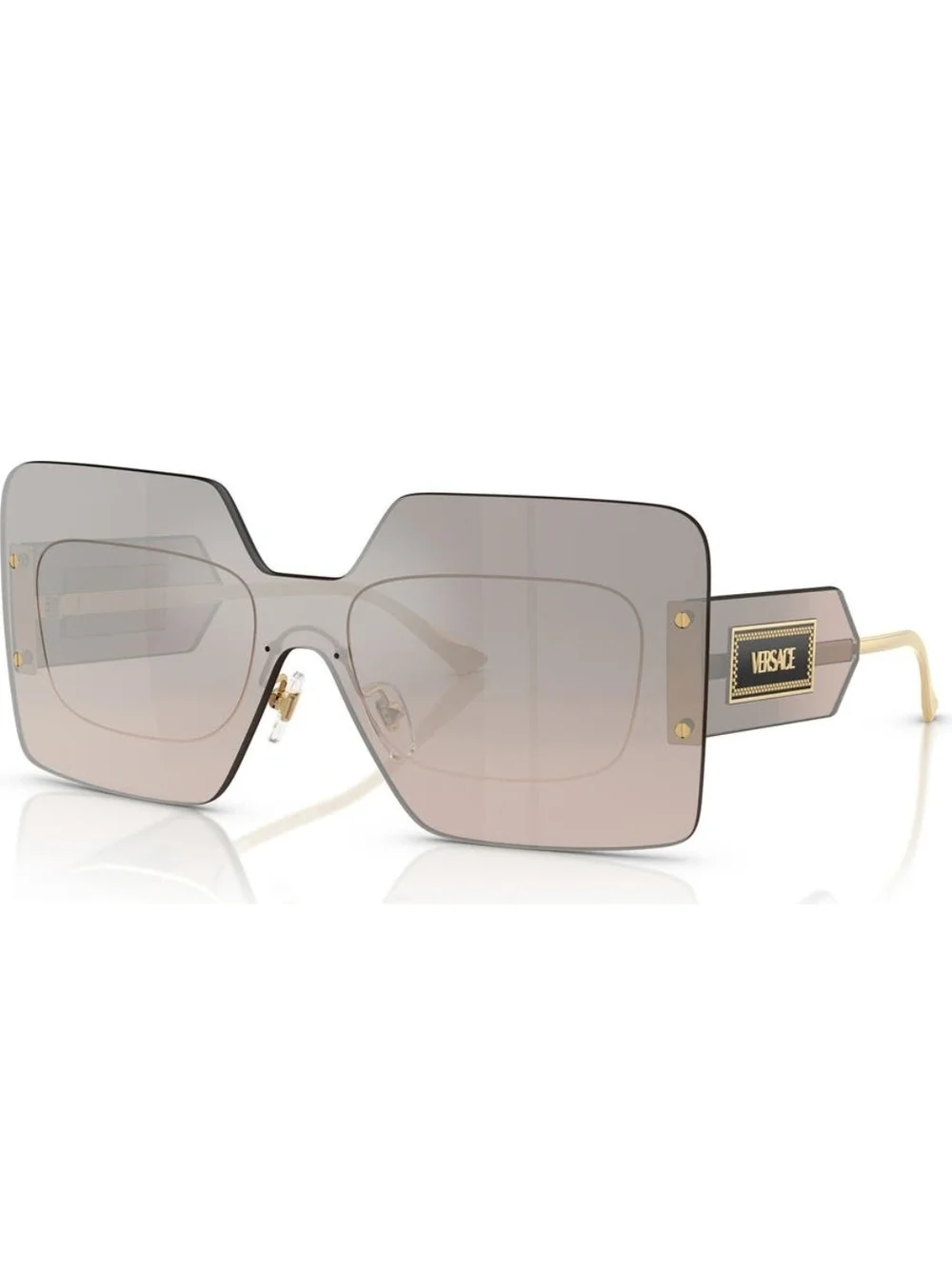 NWT Versace Women's Oversized Square Rimless Sunglasses